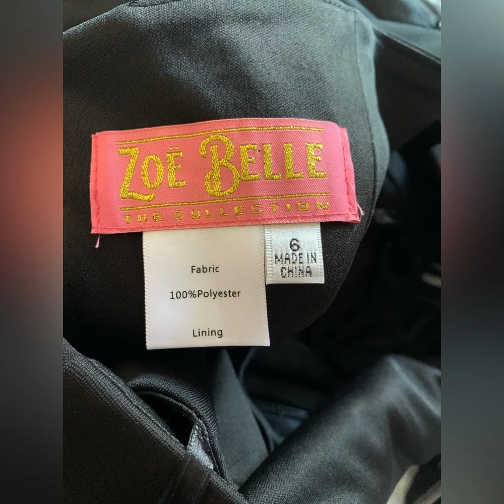 Black flared pants with black half-sleeved cropped top - Picture 2 of 4